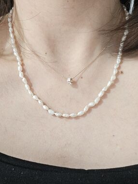 14K Gold Clasp Pearl Necklace